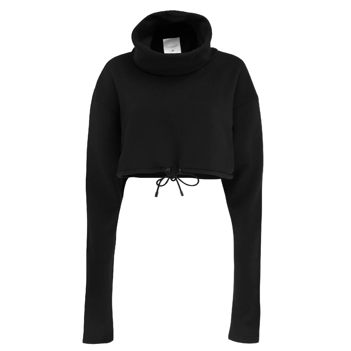 Black cropped high neck jumper best sale